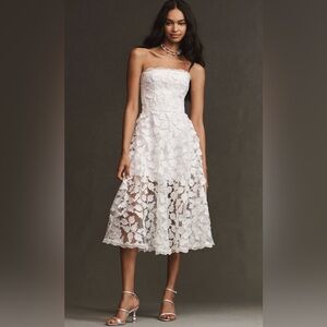 Anthropologie - HELSI FLORENCE STRAPLESS A-LINE MIDI DRESS - Small